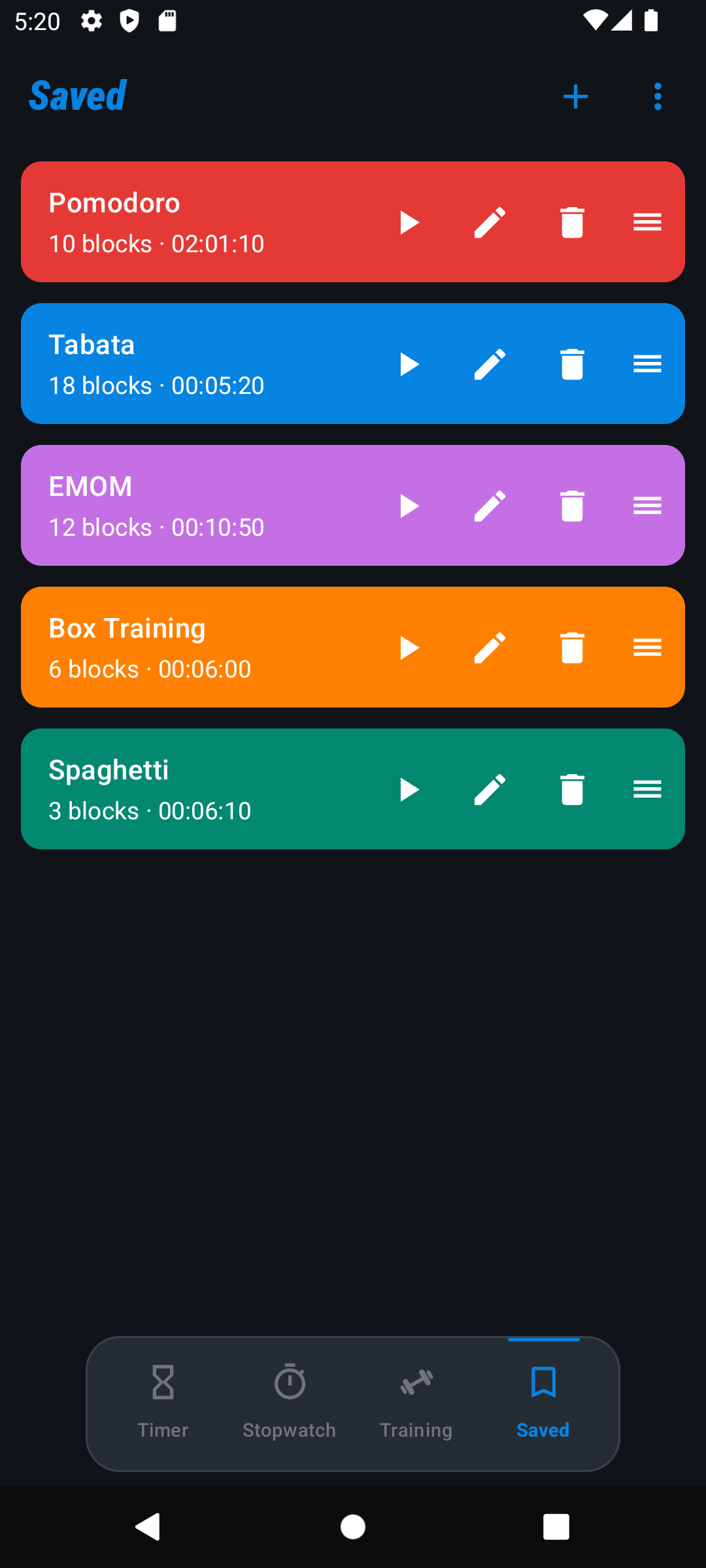 Pomodoro, Tabata und EMOM sind schon drin